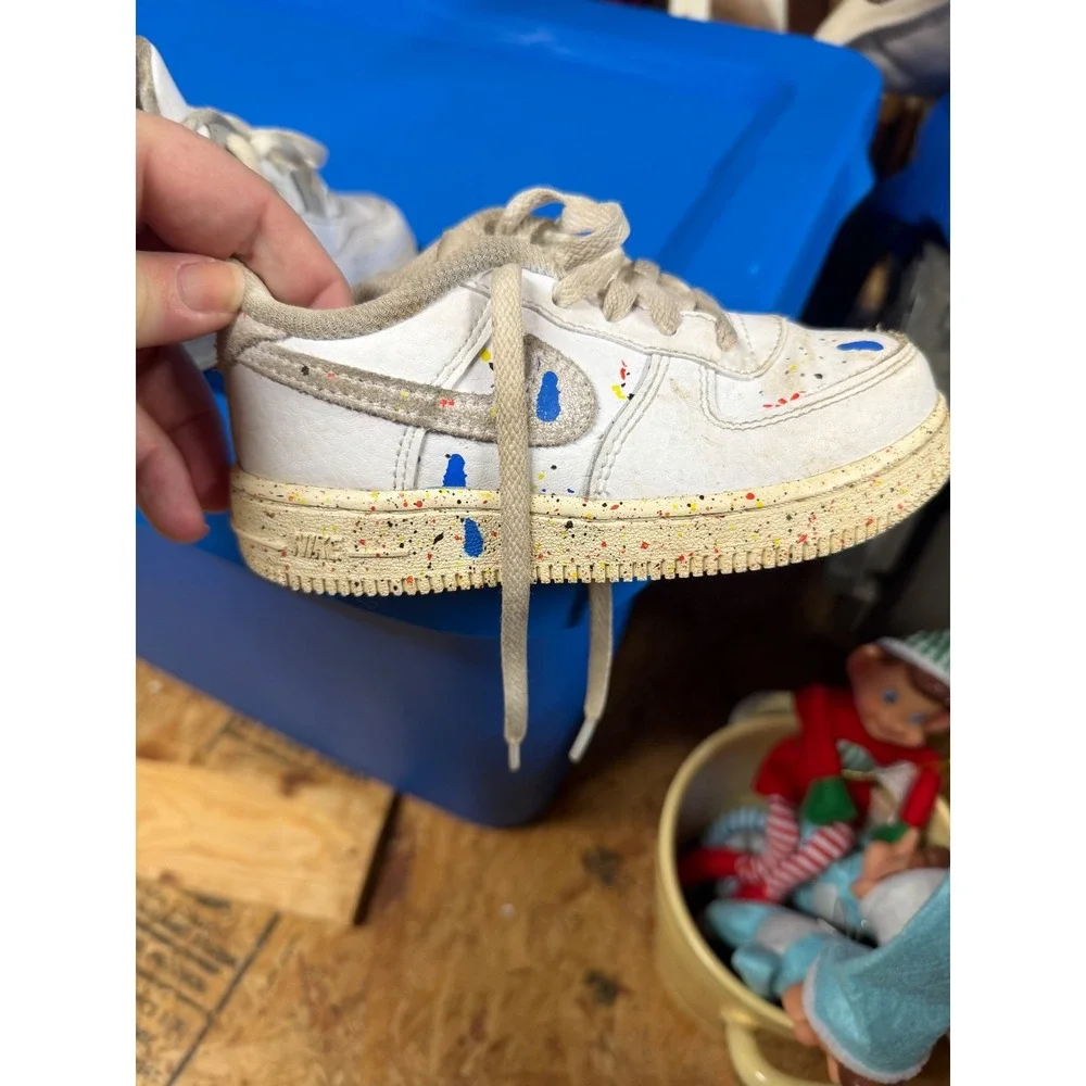 toddler nike dunks with splatter‎ paint 9c - Picture 3 of 5